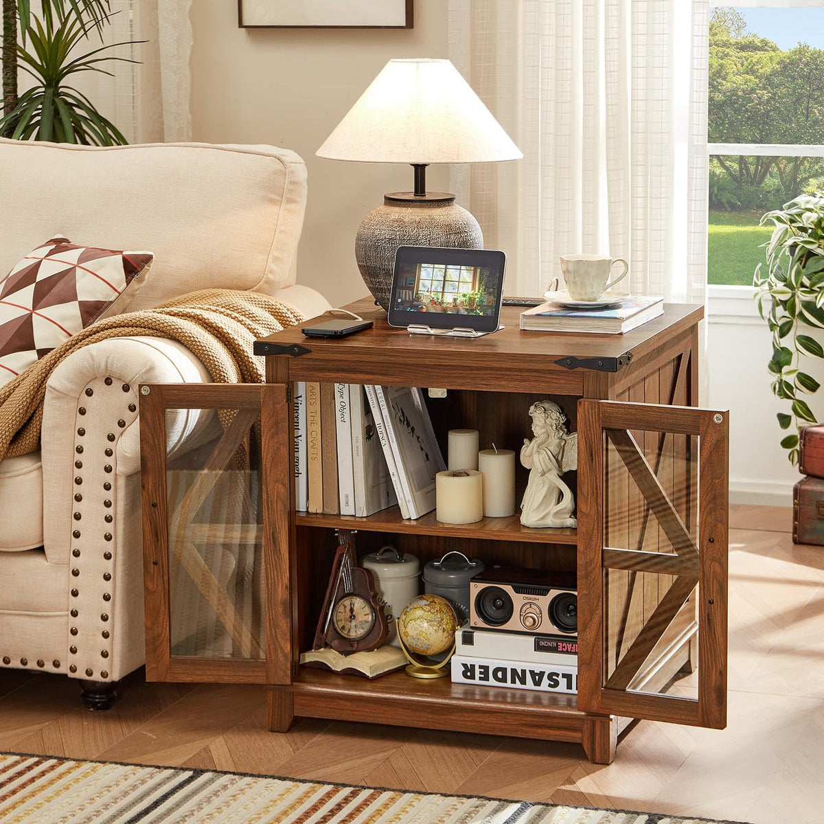 End Table Set 2 with Charger X468