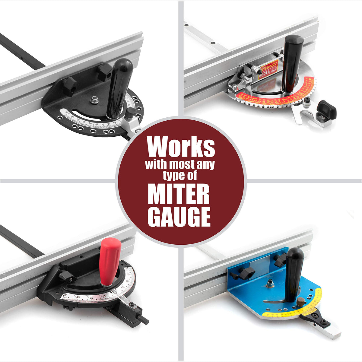 Aluminum Miter Gauge Fence with Flip Stop P460348