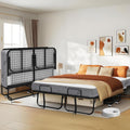 Folding Bed with Mattress Full Size 75 X 54 inch Memory Foam on Wheels Z235739