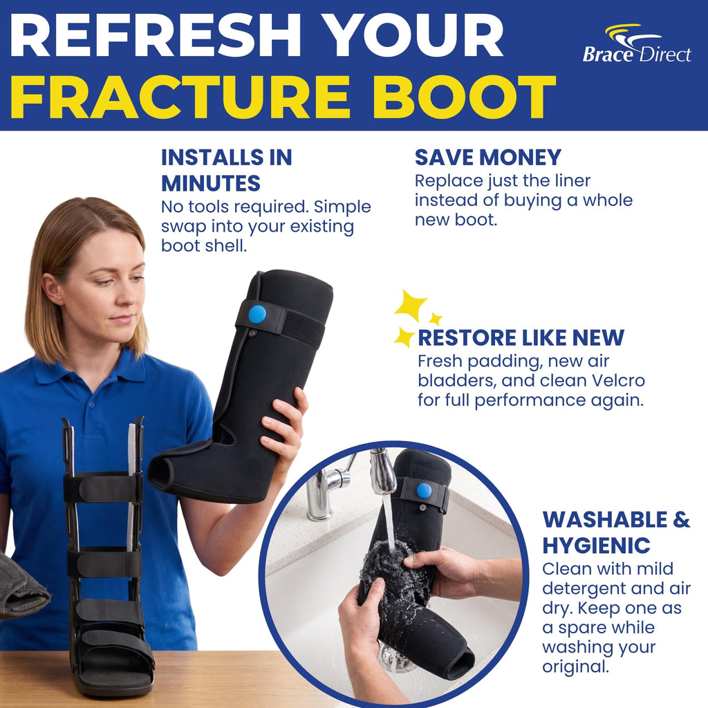 Tall Walking Boot Replacement Liner with Air Pump Bladder V22209