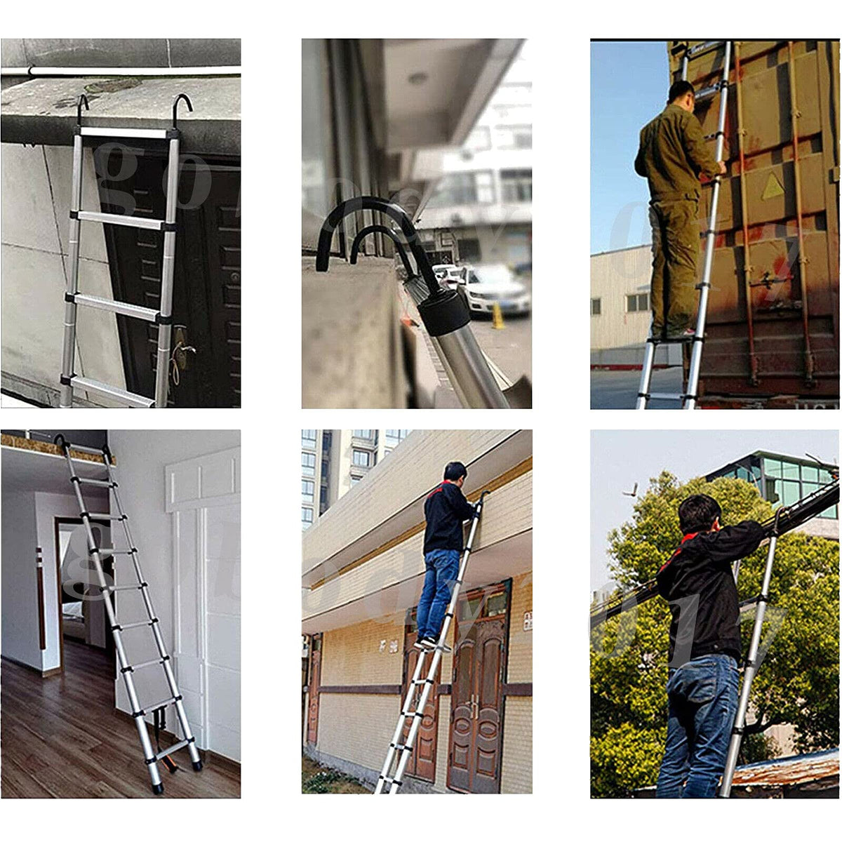 Telescoping Extension Ladder 20.34FT 330 Pound Capacity B982