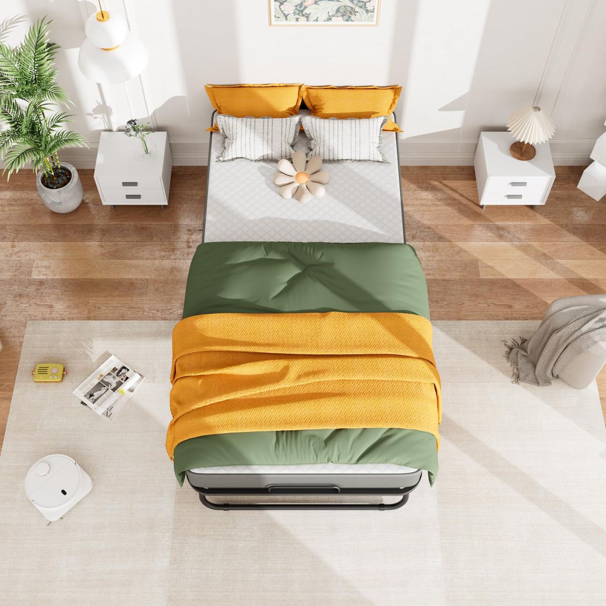 Folding Bed with 5 Inch Mattress, Twin Size S569961