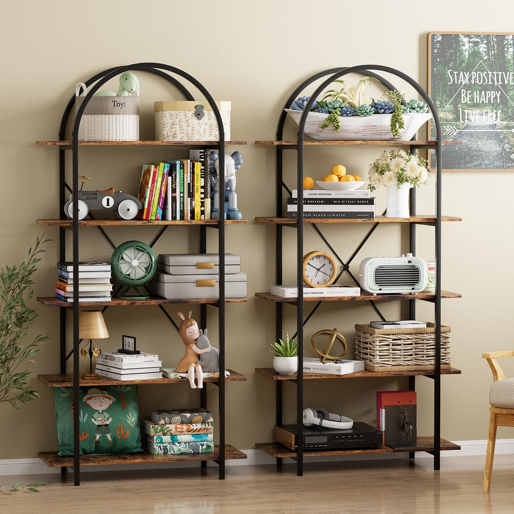 5 Tier Arched Bookshelf C75455