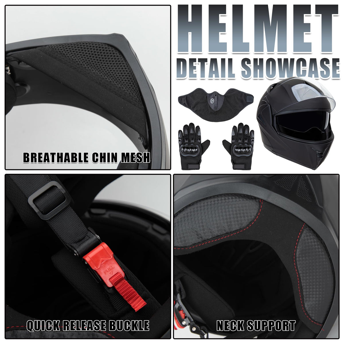 Small DOT Approved Flip Up Full Helmet X4226