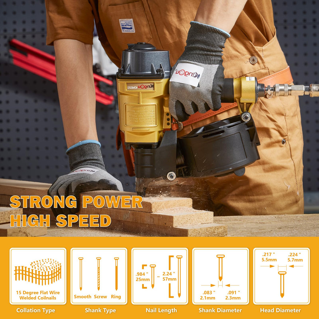 Coil Siding Nailer Gun with 1/4 NPT Air Connector T8866