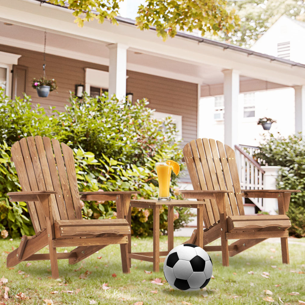 Wood Folding Adirondack Chair Set of 2 Solid Cedar M5062