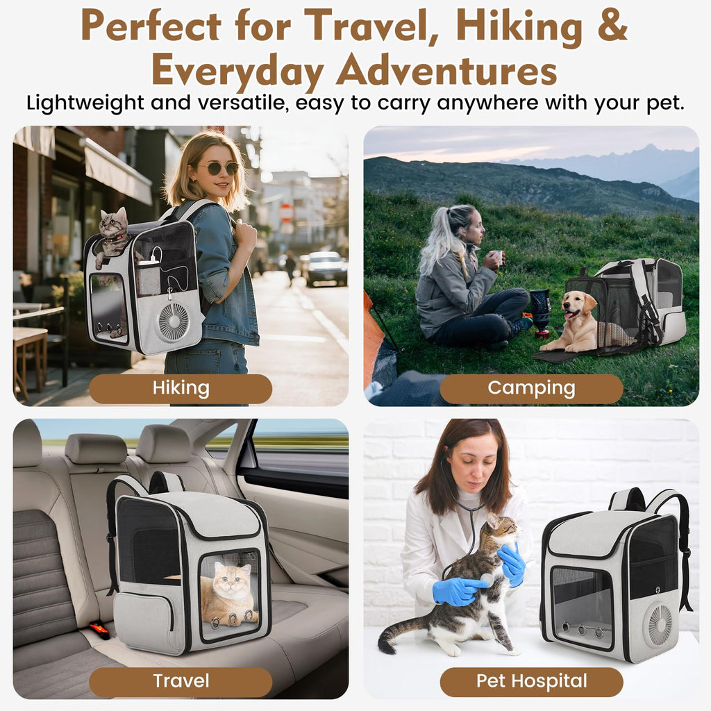 Cat Backpack Carrier with Cooling Fan & Heating Pad H68990