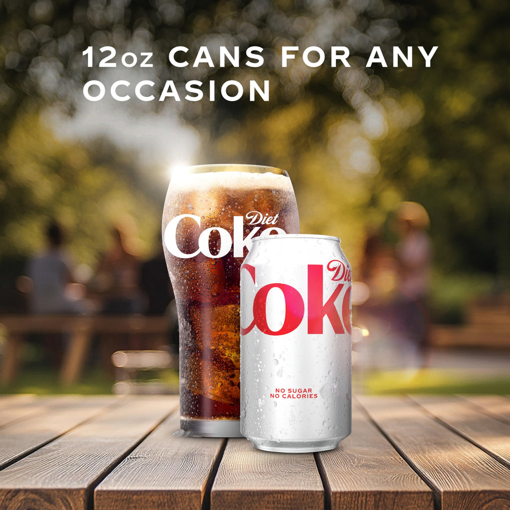 Diet Coke Soda Soft Drink Cans, 12 fl oz, 24 Pack M871646