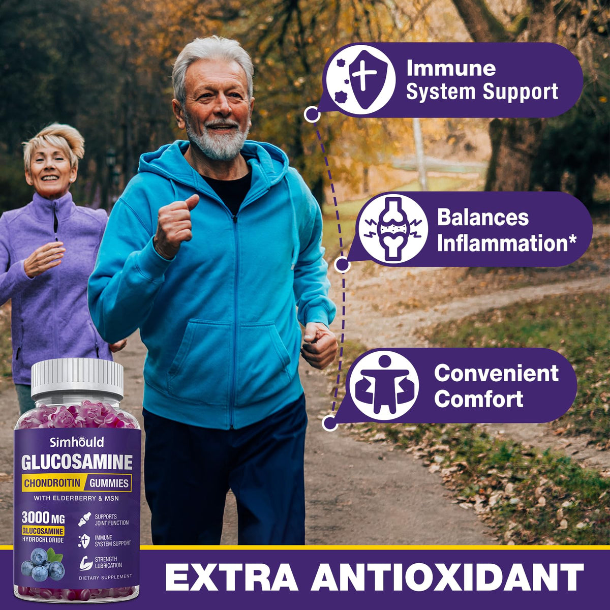Glucosamine Chondroitin Gummies with MSM & Elderberry E171798