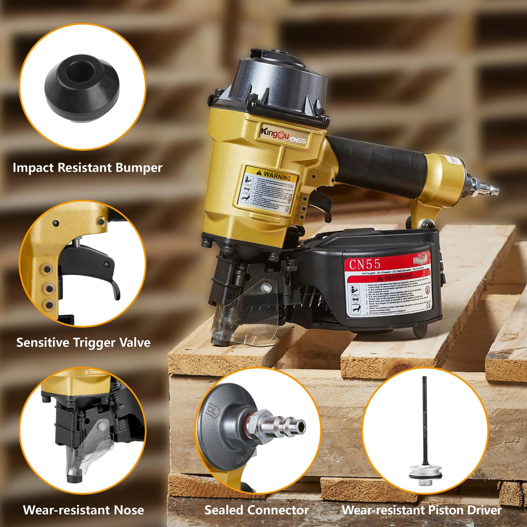 Coil Siding Nailer Gun with 1/4 NPT Air Connector T8866