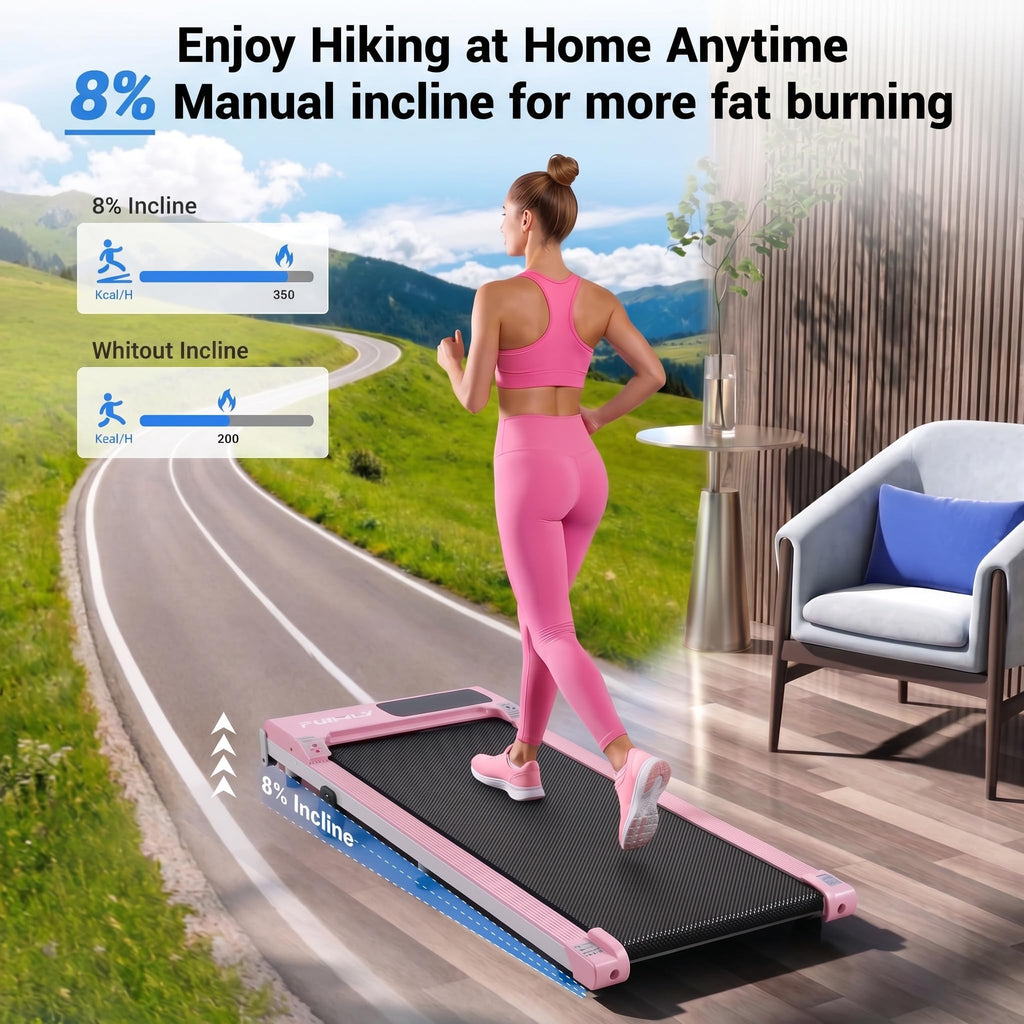 3.0HP Portable Under Desk Treadmill with Remote Control K967586