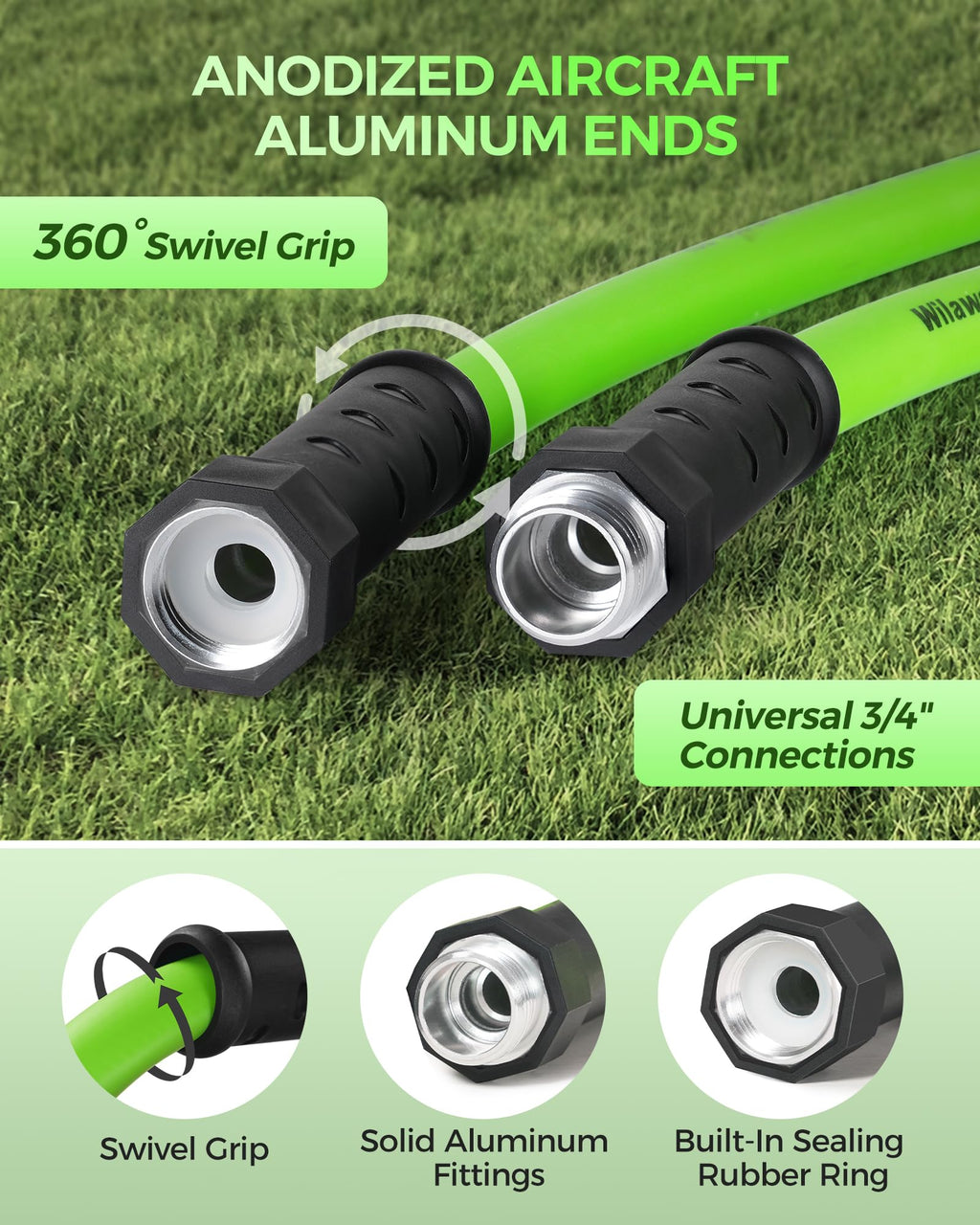 100 FT x 5/8" Heavy Duty Flexible Garden Hose L53296