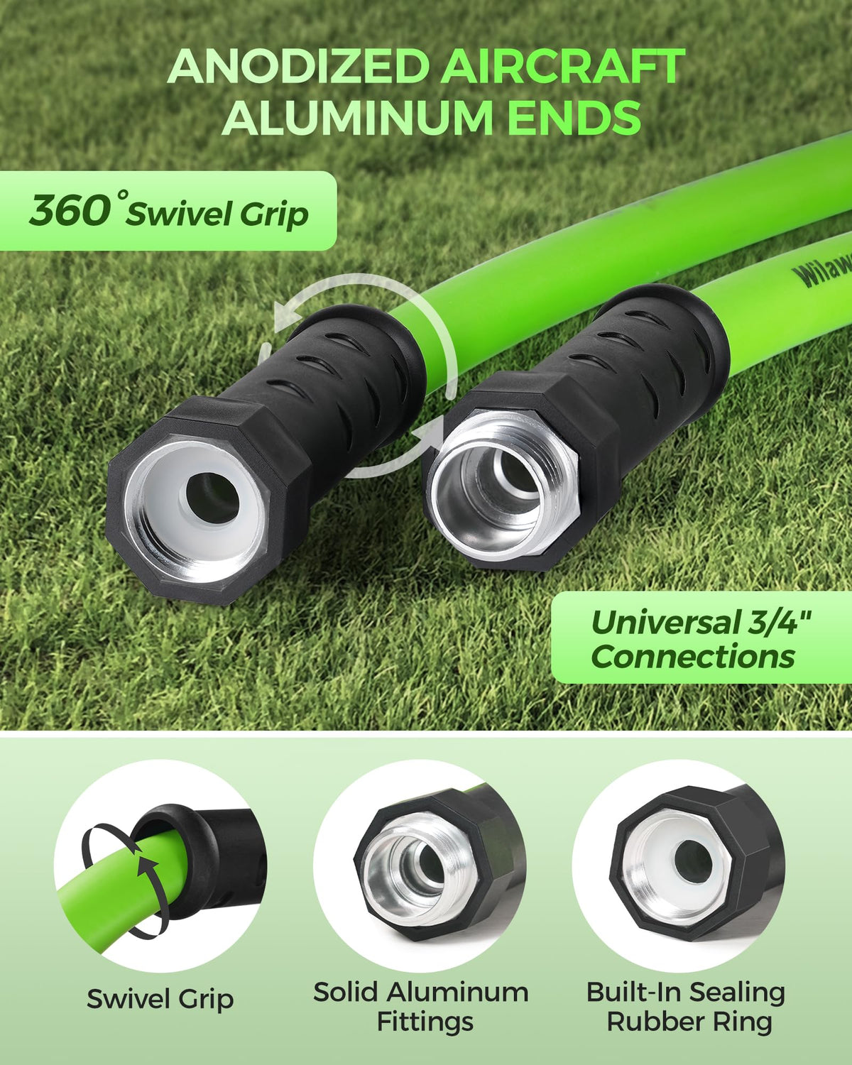 100 FT x 5/8" Heavy Duty Flexible Garden Hose L53296