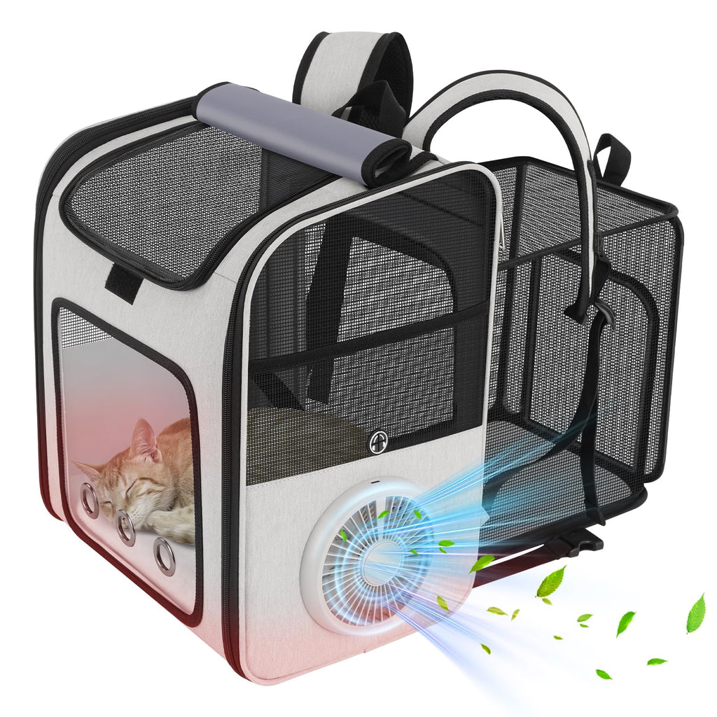 Cat Backpack Carrier with Cooling Fan & Heating Pad H68990
