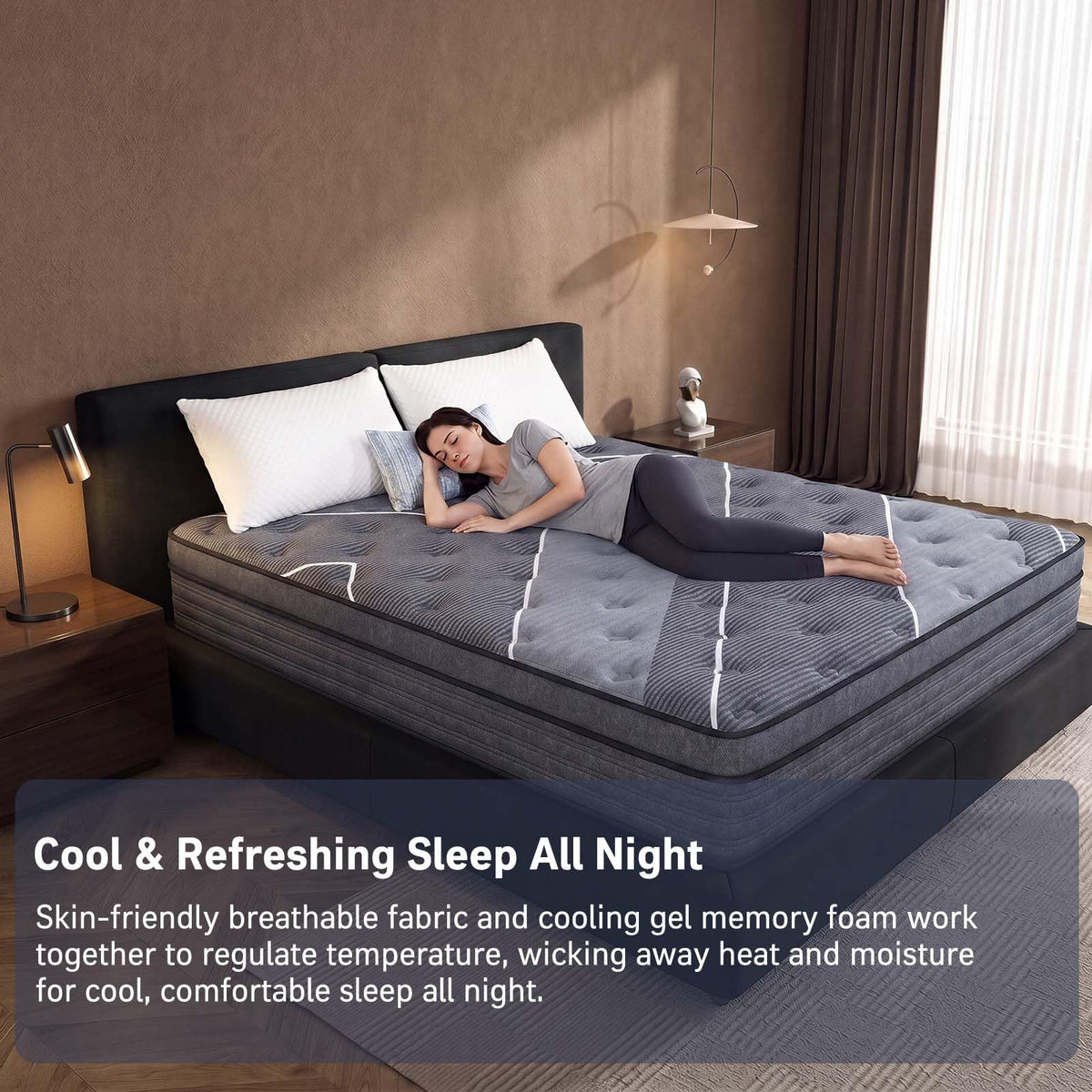 12 Inch Cooling Gel Memory Foam Hybrid Mattress R463259
