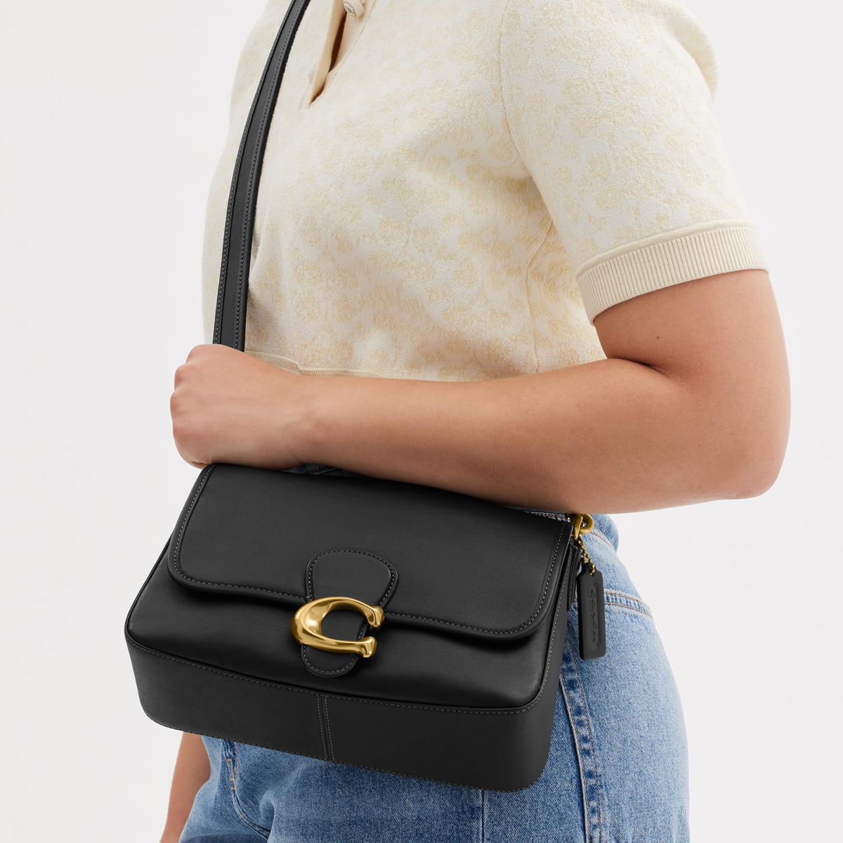 Soft Calf Leather Shoulder Bag R6339