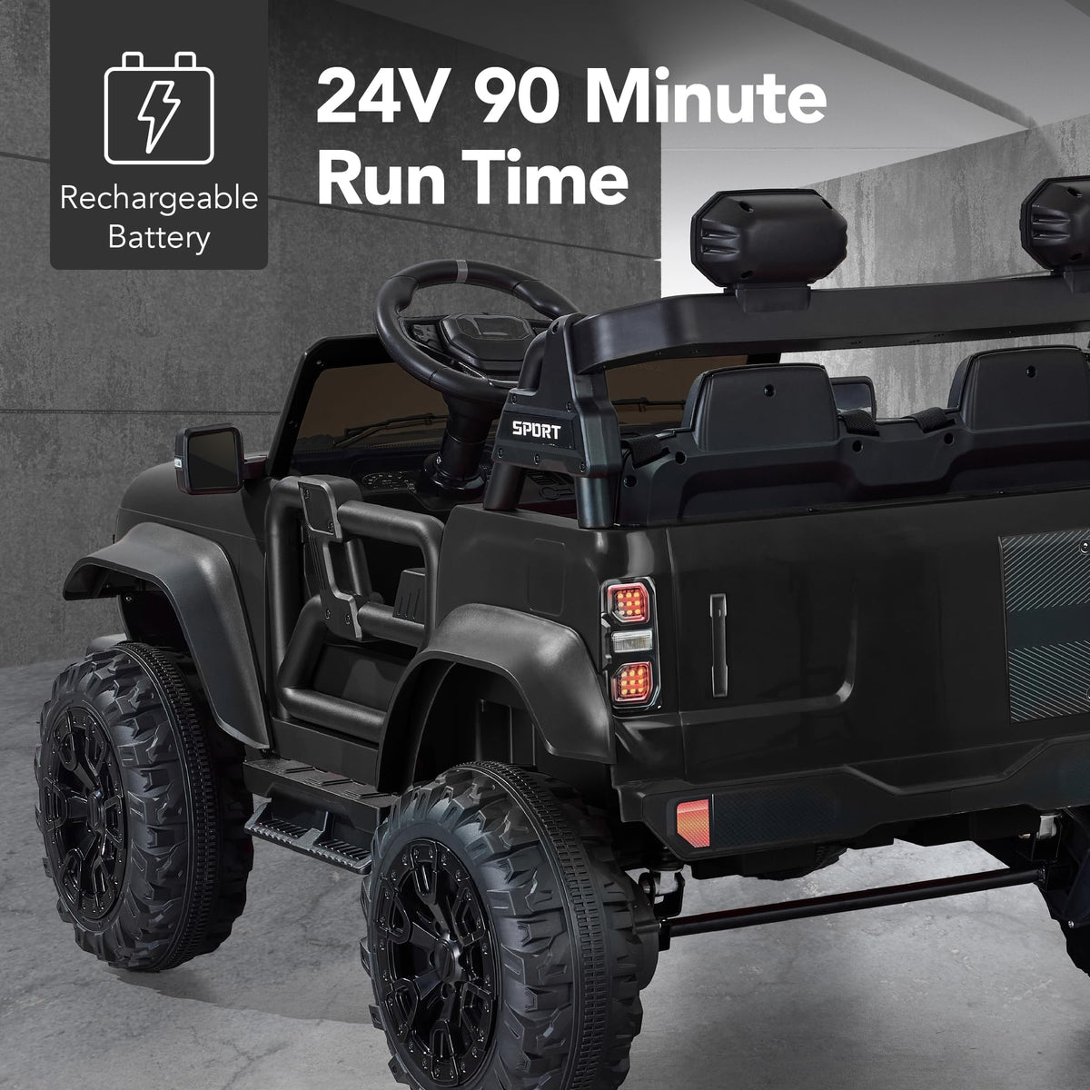 24V 2-Seater Electric Ride On Car Truck Q3675
