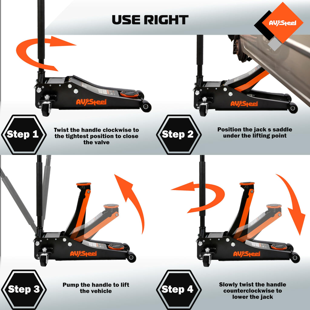 3 Ton Low Profile Hydraulic Floor Jack B350