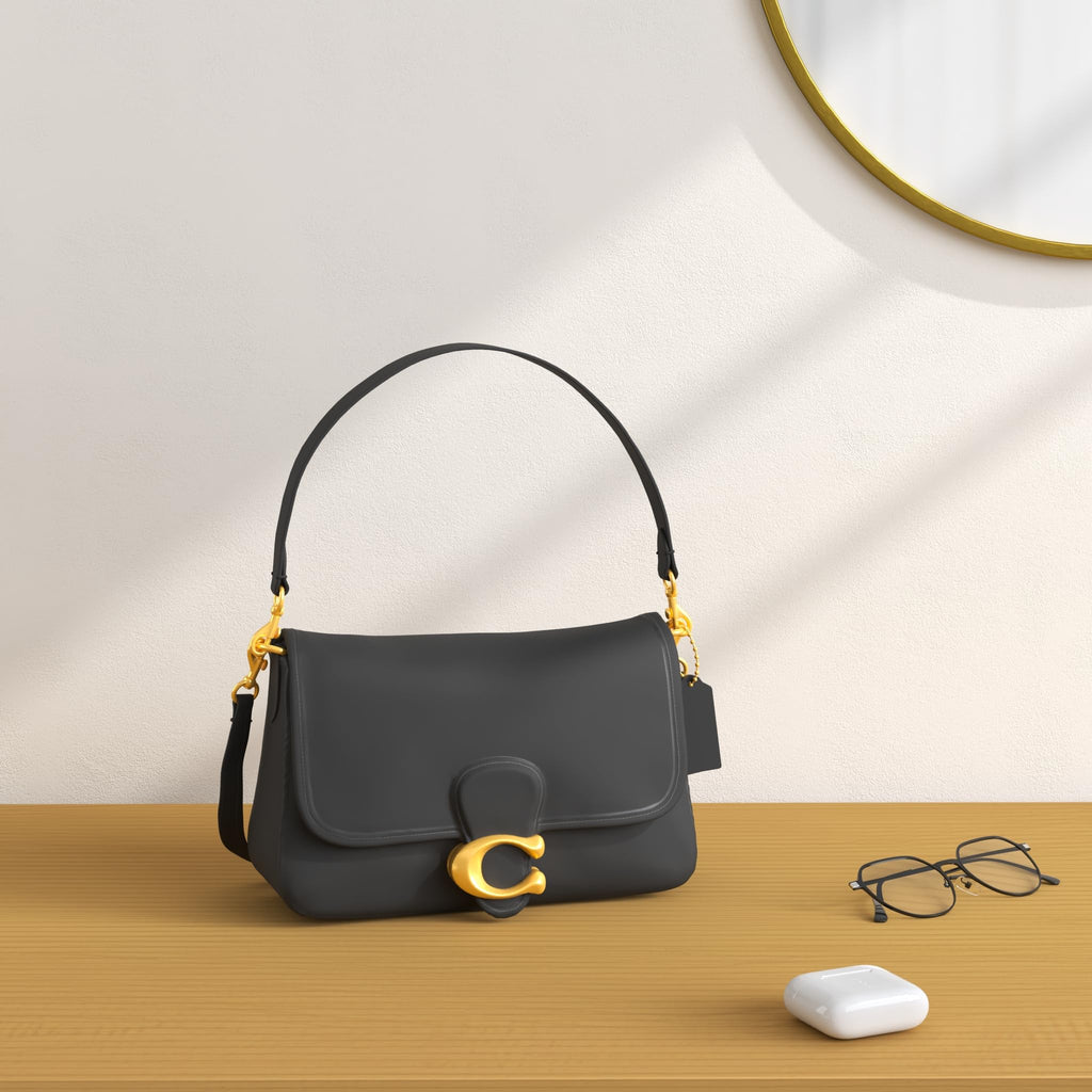 Soft Calf Leather Shoulder Bag R6339