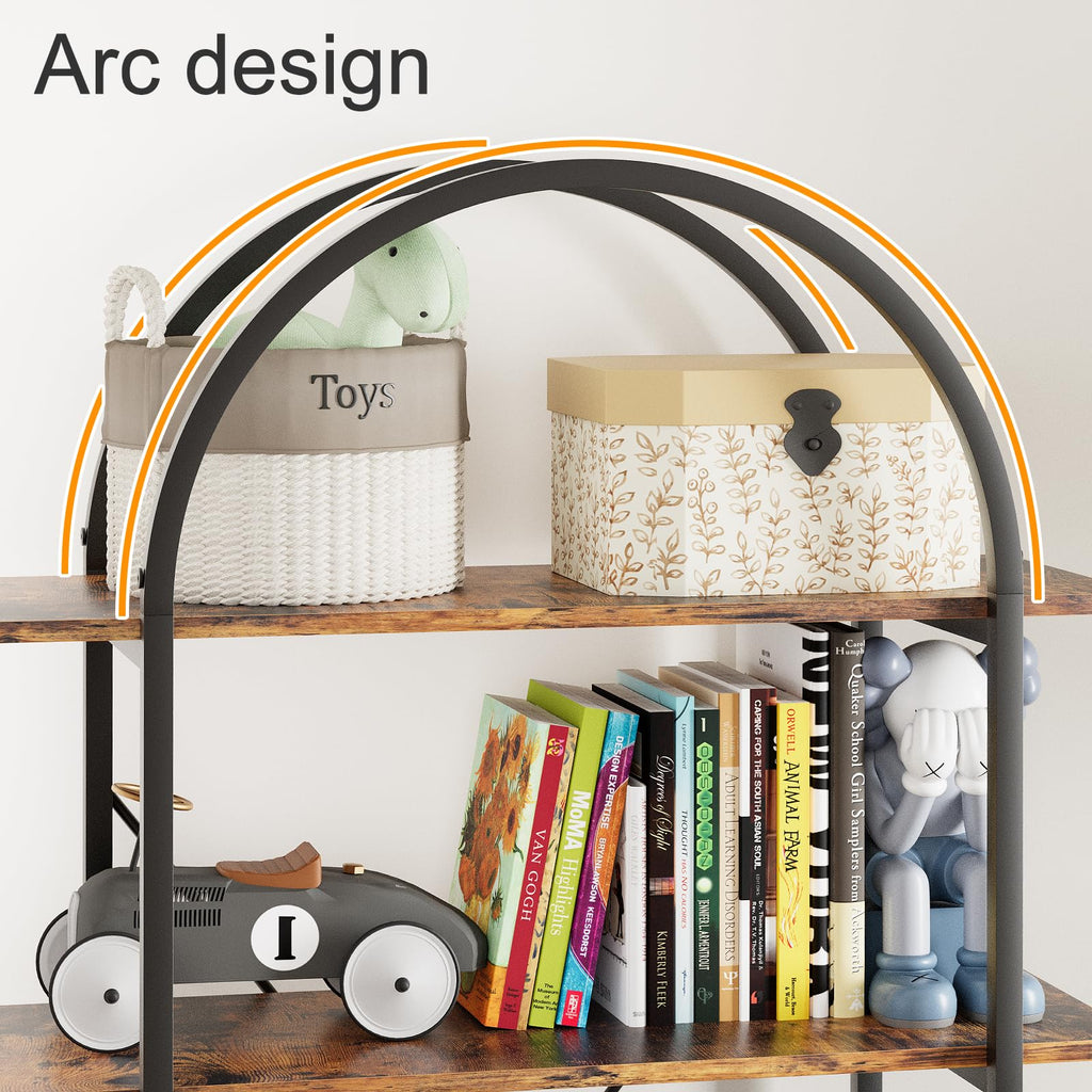 5 Tier Arched Bookshelf C75455