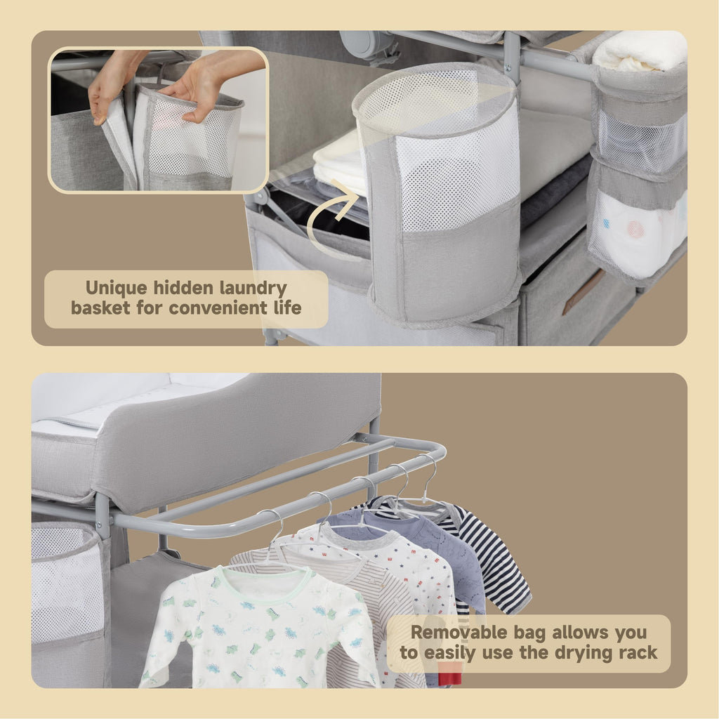 Portable Folding Baby Changing Table with 2 Drawers V312