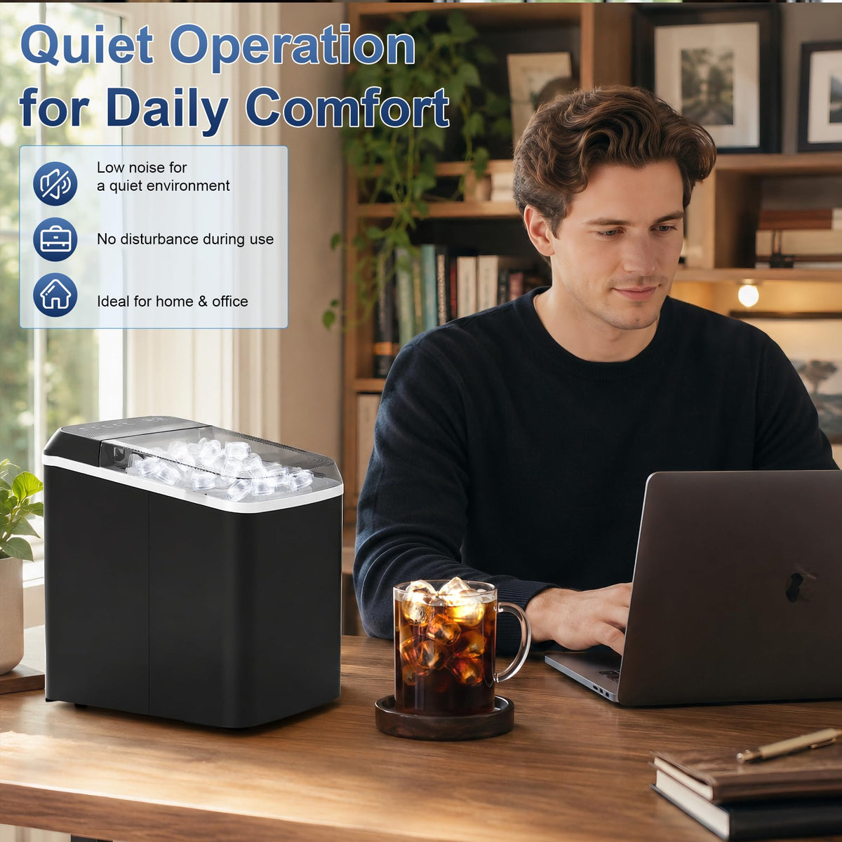 Countertop Ice Maker with Basket & Scoop U997917