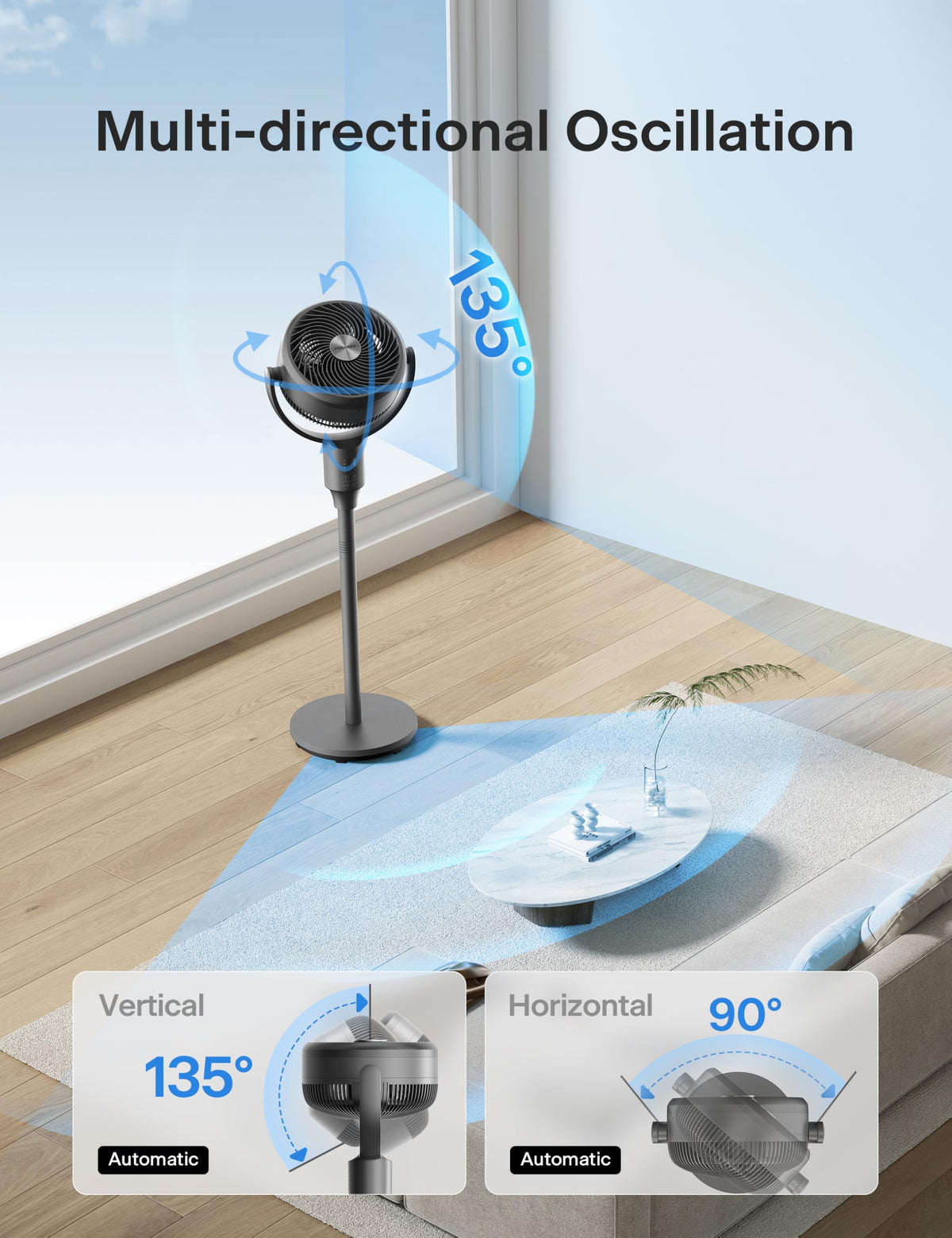 Grey Pedestal Fan R84527