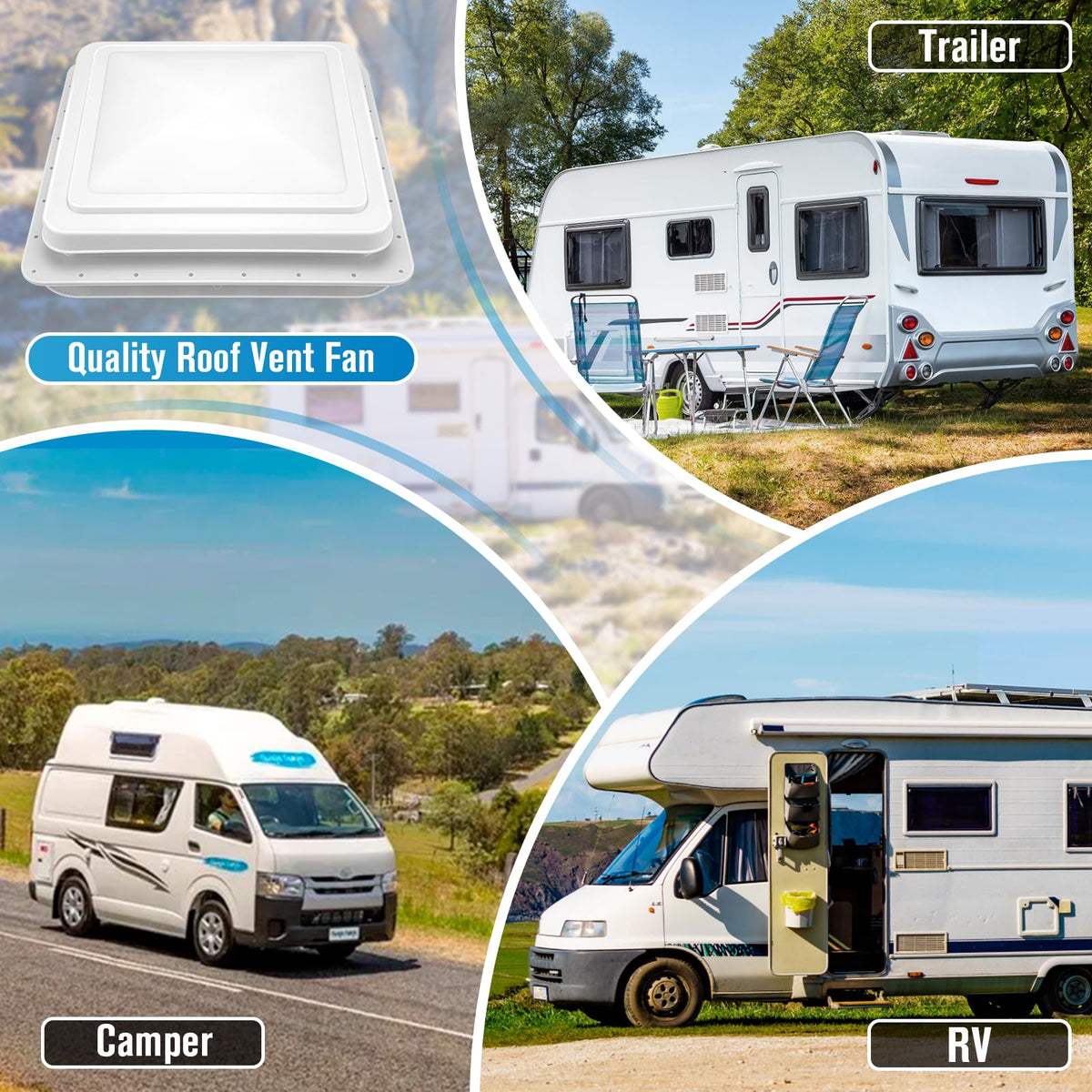 14x14 RV Roof Vent H563963