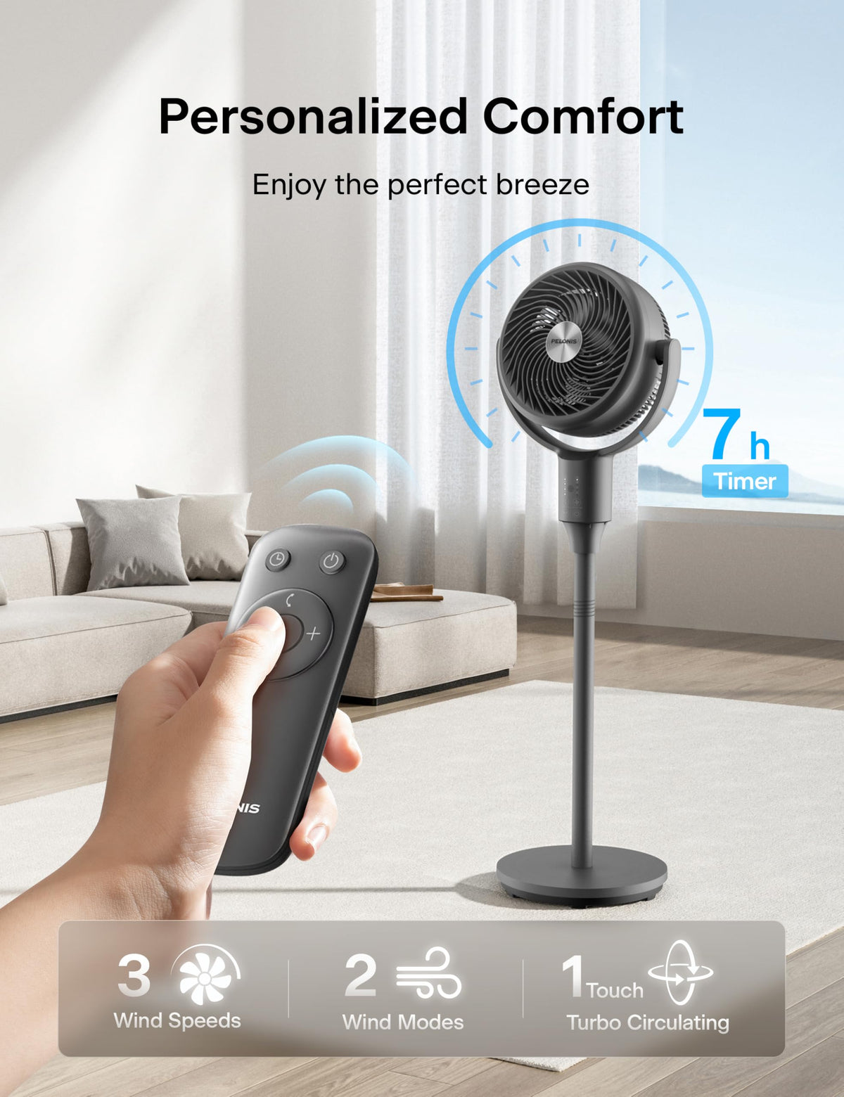Grey Pedestal Fan R84527