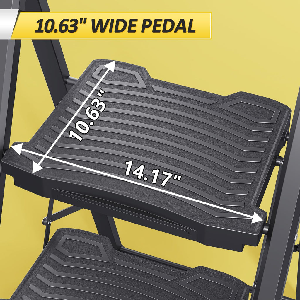 4 Step Folding Step Ladder with Handrails G5176