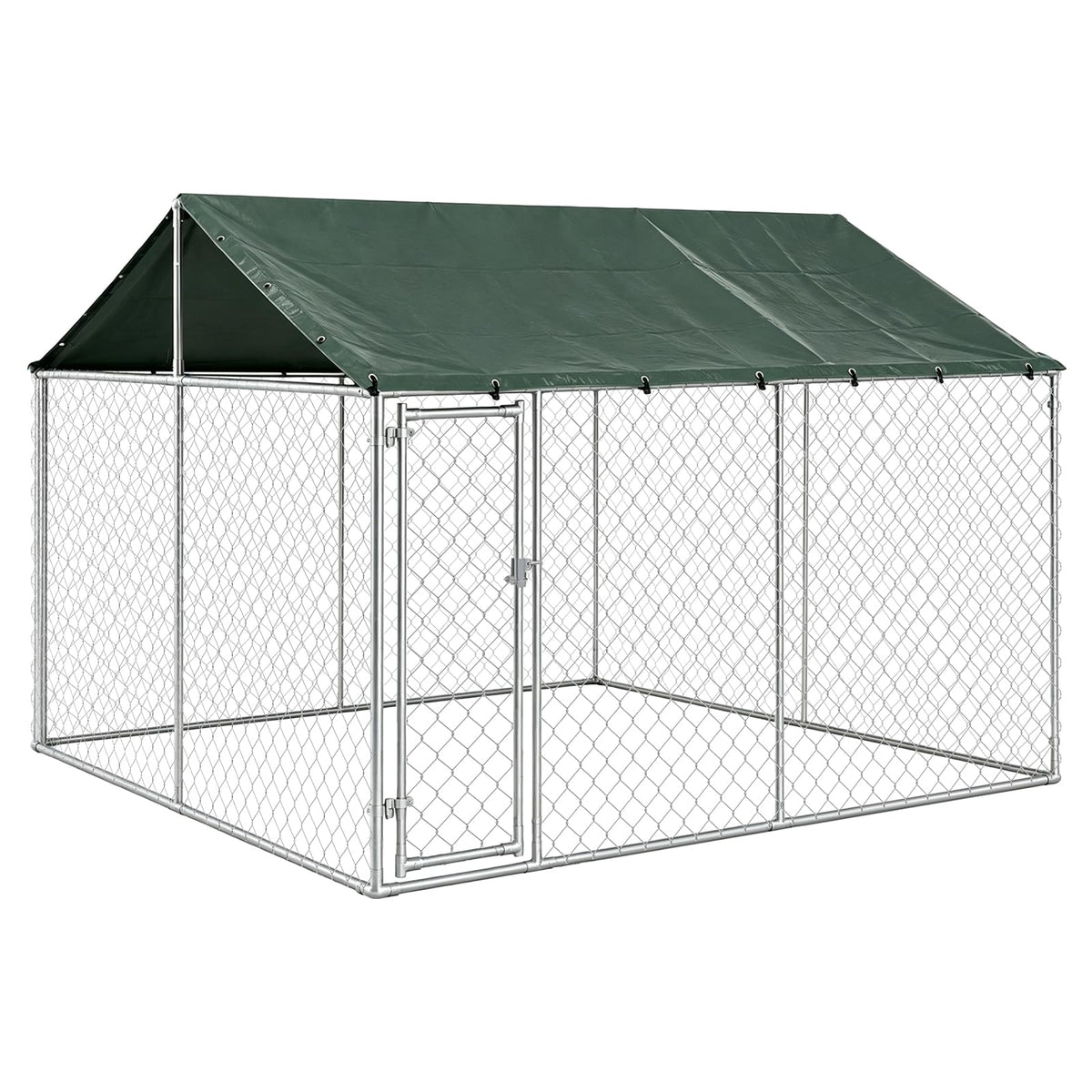 10x10FT Heavy Duty Galvanized Steel Outdoor Dog Kennel B561342