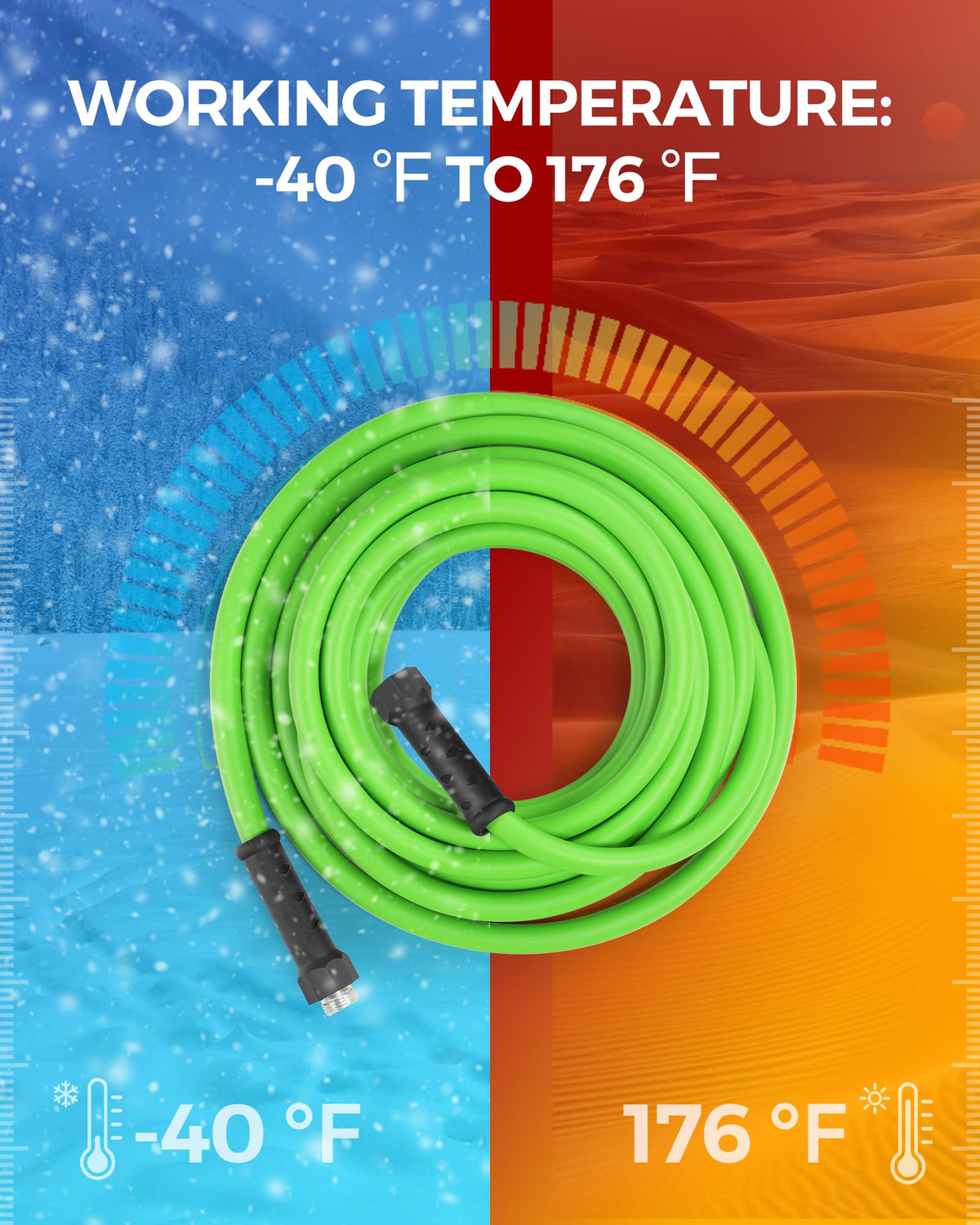 100 FT x 5/8" Heavy Duty Flexible Garden Hose L53296