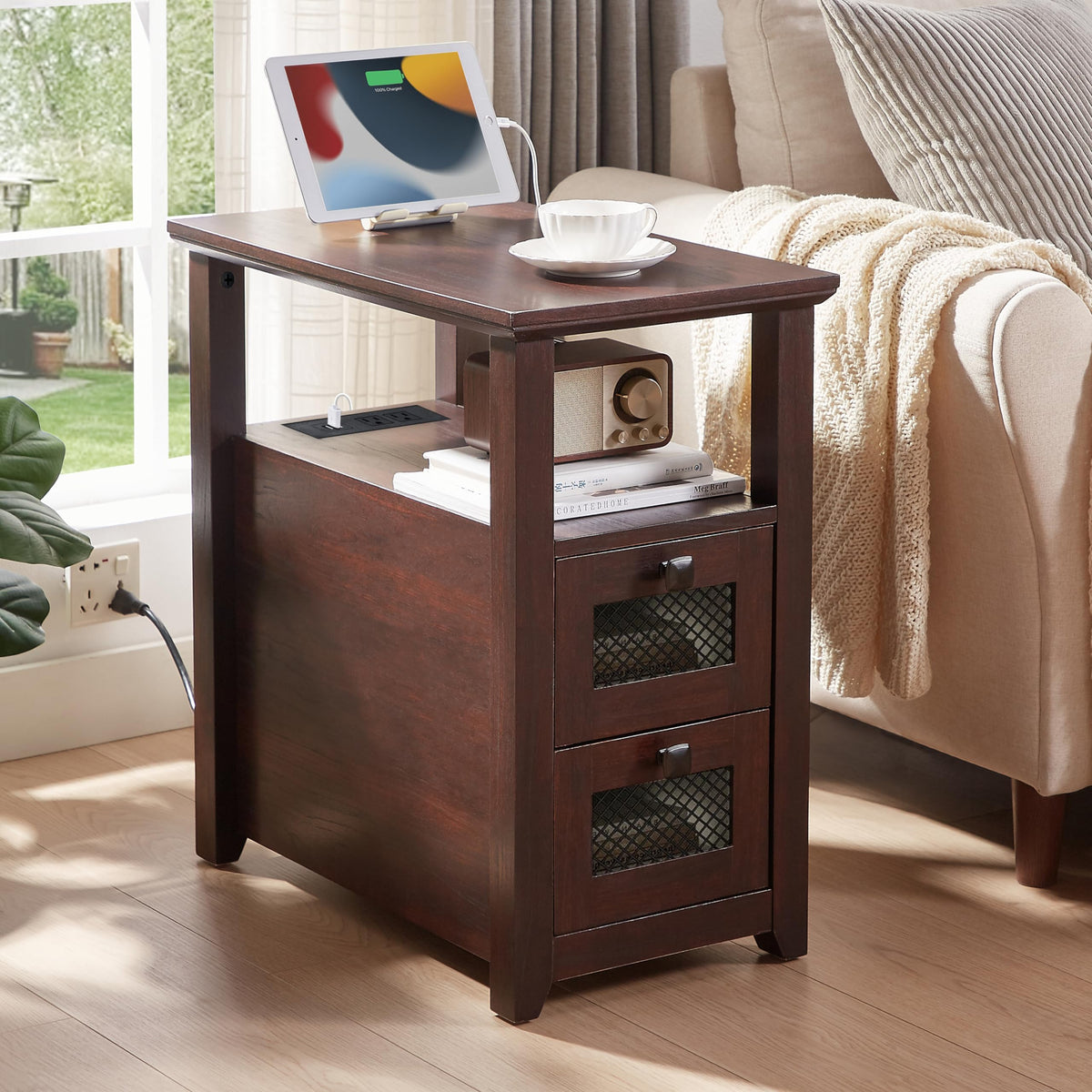 XXL End Table with Charging Station J3023