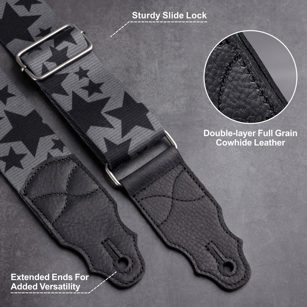 2 Inches Guitar Strap with Leather End K22252
