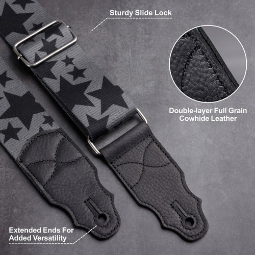 2 Inches Guitar Strap with Leather End K22252