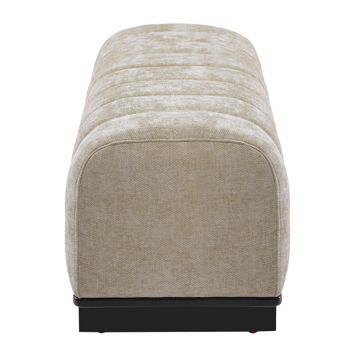 Oatmeal Black Chenille Upholstered Dining Bench C778